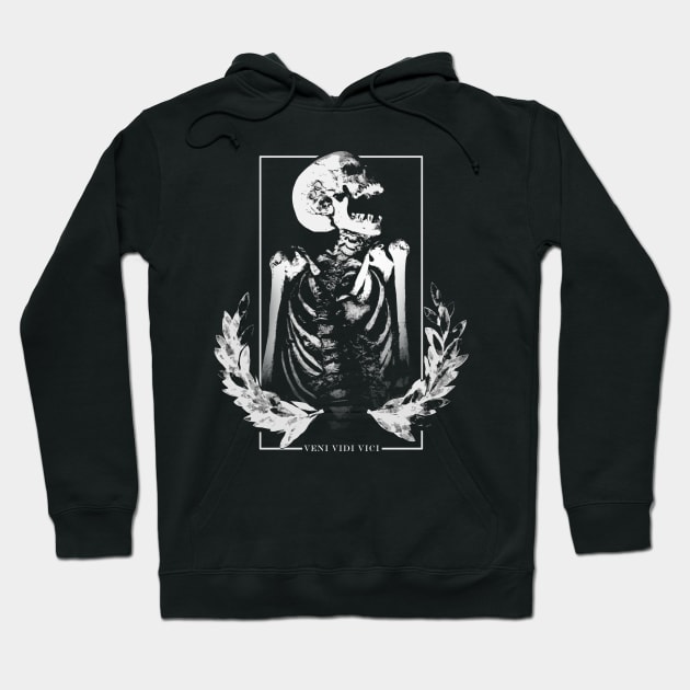 Ancient Skeleton Crest VENI VIDI VICI Skeleton Hoodie TeePublic